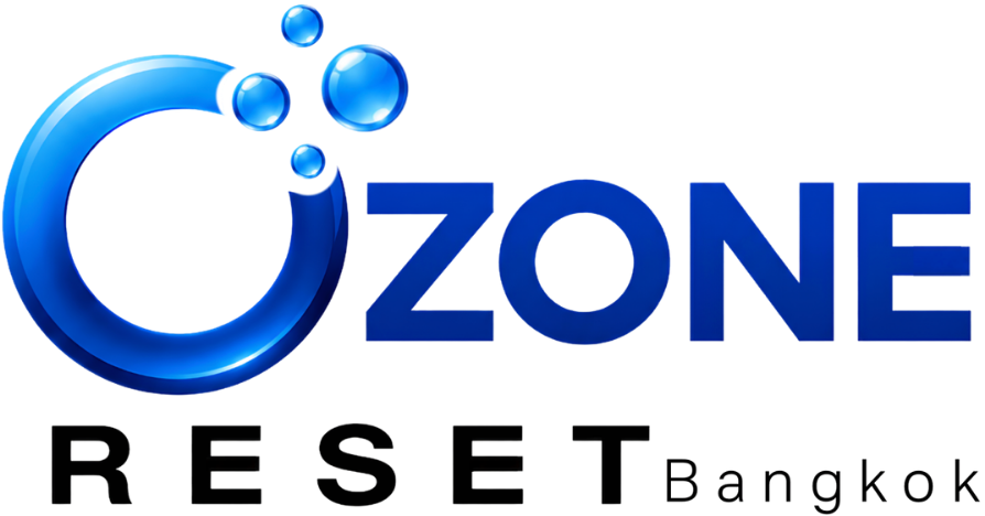 โลโก้ Ozone Reset Bangkok บริการอบโอโซนกรุงเทพฯ กำจัดกลิ่นบ้าน คอนโด รถยนต์ ในกรุงเทพฯ
