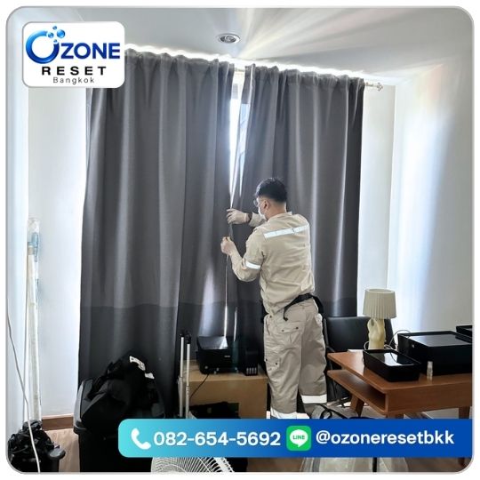 เครื่องผลิตโอโซนกระจายก๊าซฆ่าเชื้อโรคและสลายกลิ่นอับชื้นภายในระบบแอร์