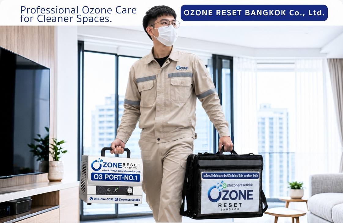 บริษัท Ozone Reset Bangkok และภาพการให้บริการอบโอโซนนอกสถานที่