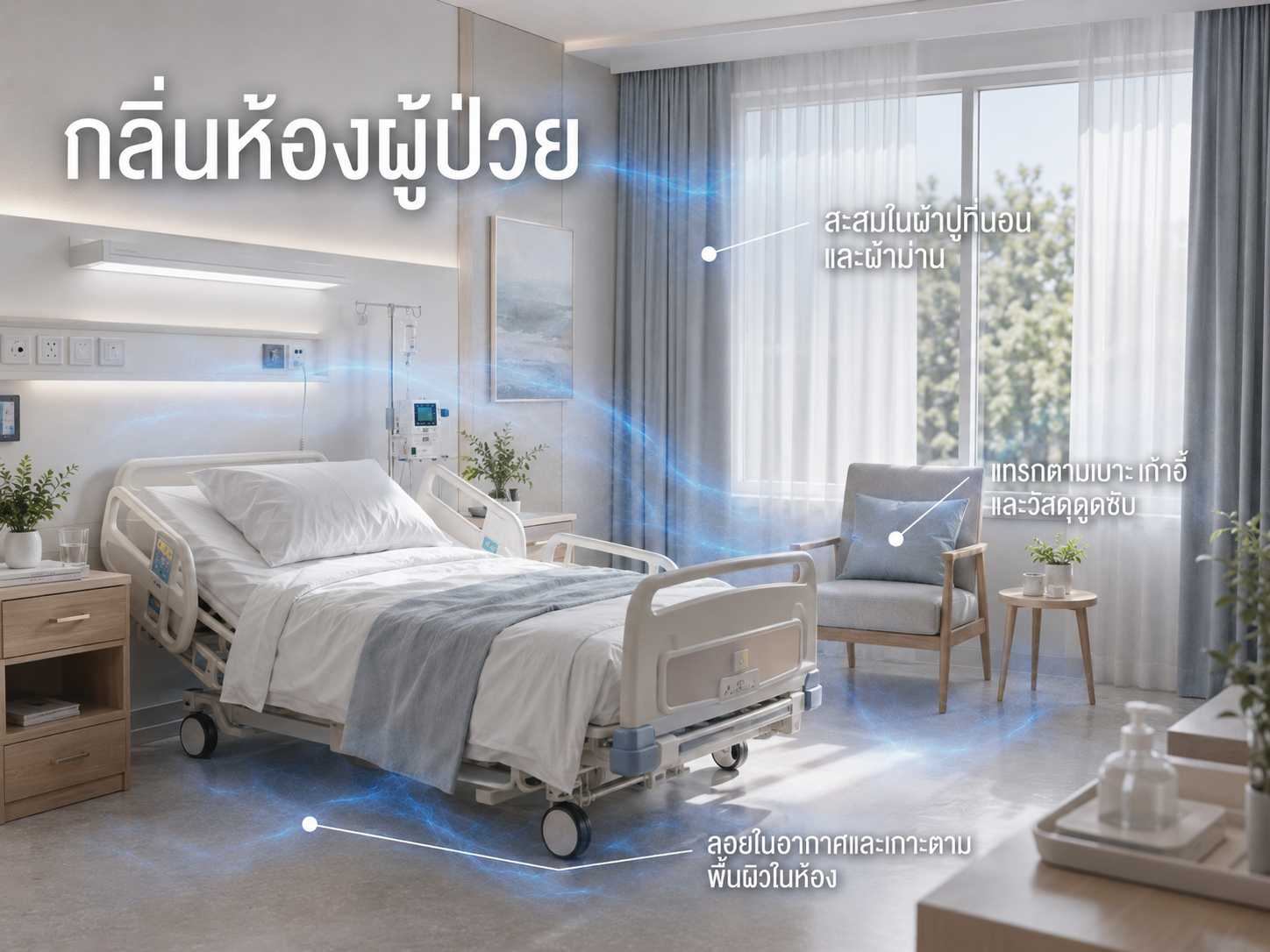 สาเหตุของกลิ่นสะสมภายในห้องผู้ป่วยและผู้ป่วยติดเตียง