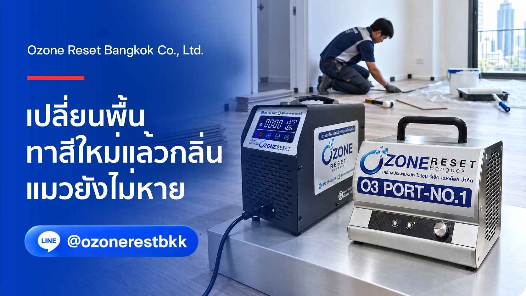 เปลี่ยนพื้น ทาสีใหม่แล้วกลิ่นแมวยังไม่หาย เกิดจากอะไร อบโอโซนเอาอยู่ไหม โดย Ozone Reset Bangkok